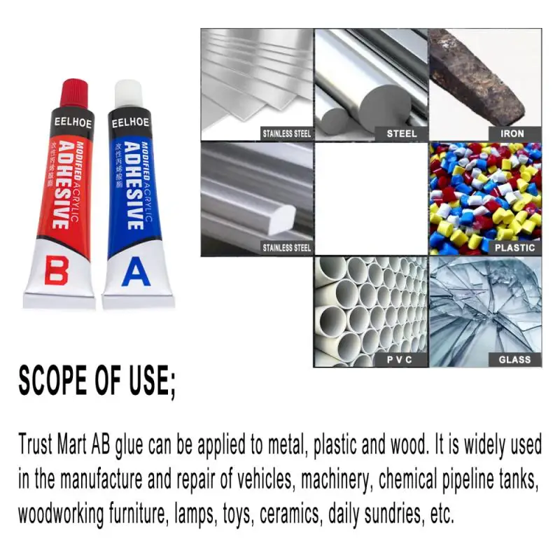 20gA+B Metal Repairing Adhesive Super Glue Iron Steel Auto Radiator Water Tank Special Leakage Plugging Welding Glue Repair tool
20gA+B Metal Repairing Adhesive Super Glue Iron Steel Auto Radiator Water Tank Special Leakage Plugging Welding Glue Repair tool