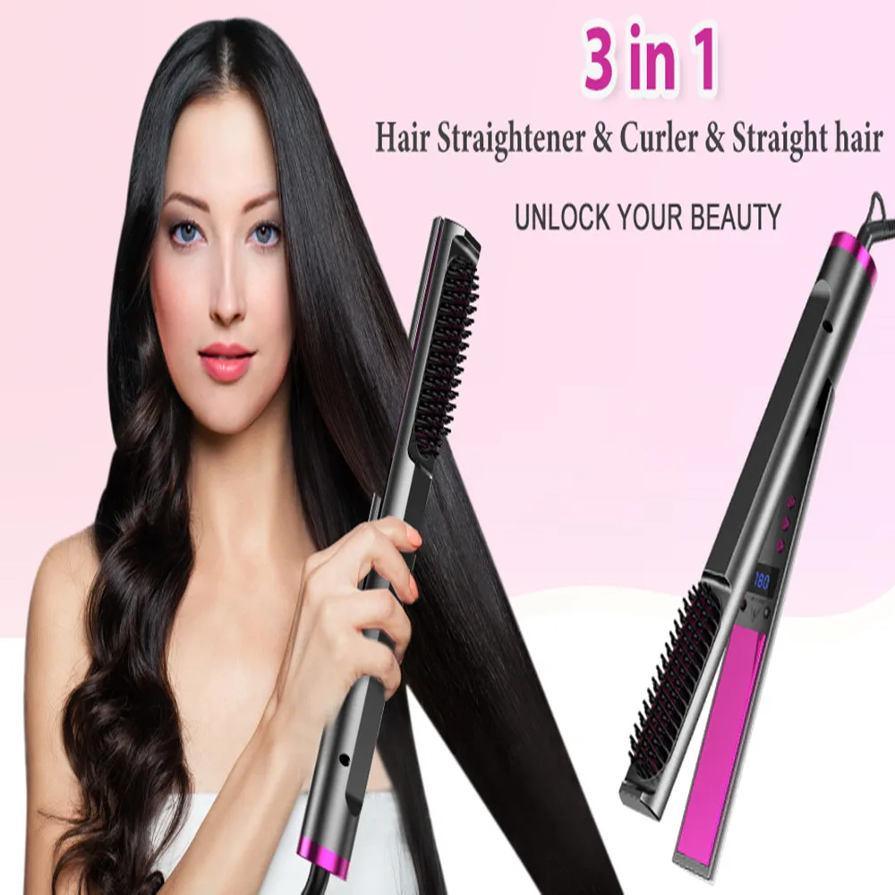 Professional Hair Comb And Curling Iron Hair Styling Tools Electrical Hair Straightener Accessories With Adjustable temperature
Professional Hair Comb And Curling Iron Hair Styling Tools Electrical Hair Straightener Accessories With Adjustable temperature