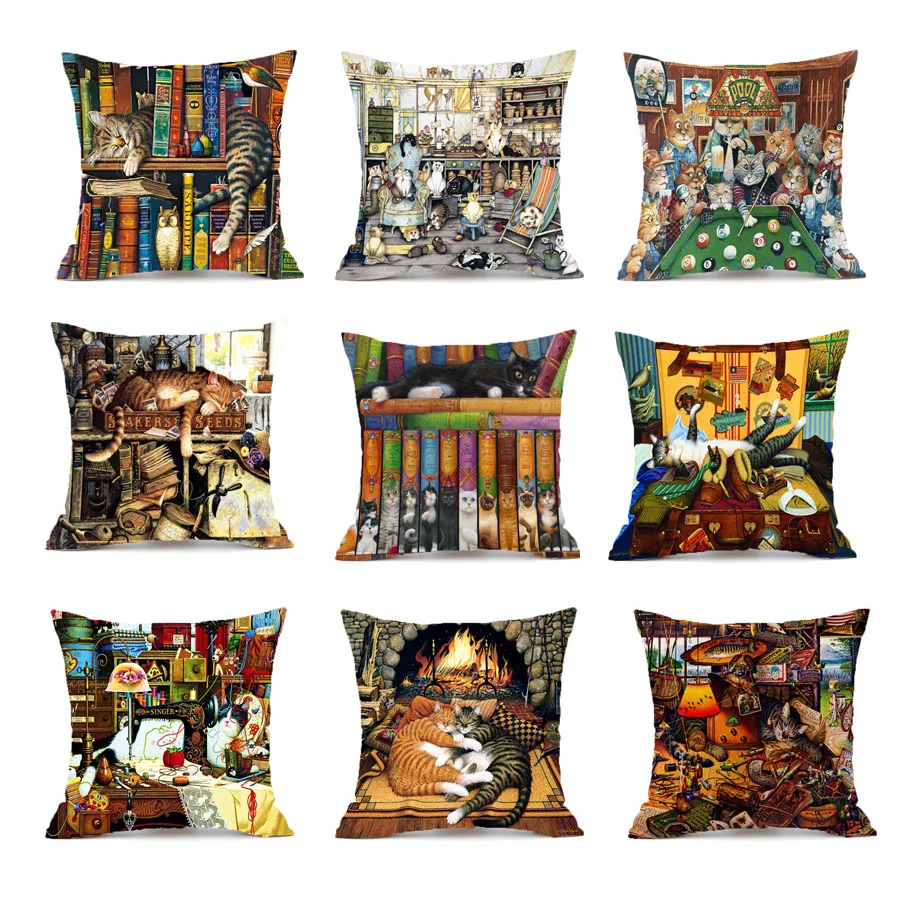 Cute cat pillow case back cushion cover cushion cover pillow case creative personality home sofa quilt cover
Cute cat pillow case back cushion cover cushion cover pillow case creative personality home sofa quilt cover
