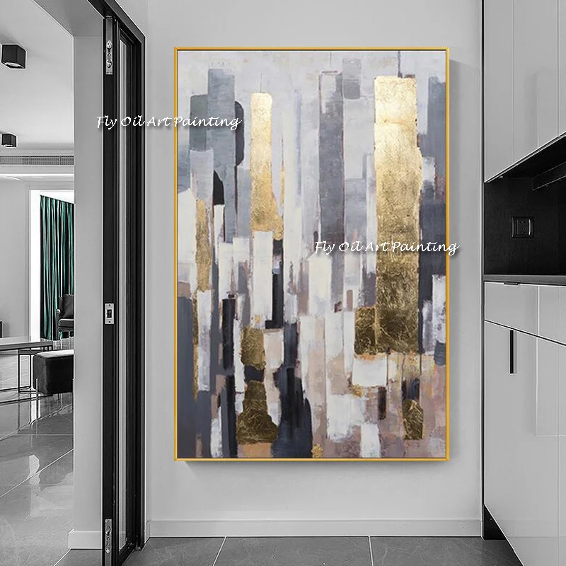Handmade Abstract Oil Painting Fall View Gold Brown Modern Wall Art For Home Cuadros Canvas Paintings Large Salon Decoration
Handmade Abstract Oil Painting Fall View Gold Brown Modern Wall Art For Home Cuadros Canvas Paintings Large Salon Decoration