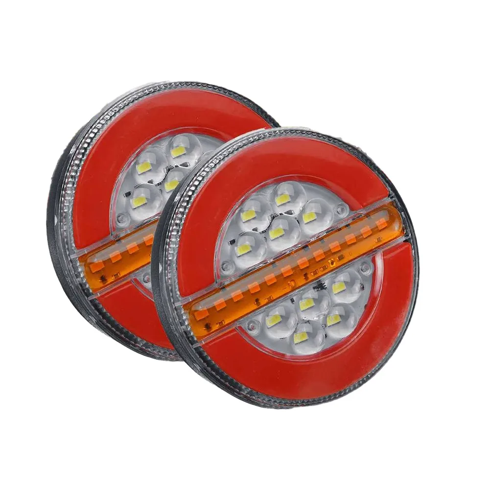 1 Pair 4 Inch Truck Brake Light LED Trailer Tail Light 24V Running Water Bread Light 2835 Marker/Indicator Tail Lamp
1 Pair 4 Inch Truck Brake Light LED Trailer Tail Light 24V Running Water Bread Light 2835 Marker/Indicator Tail Lamp