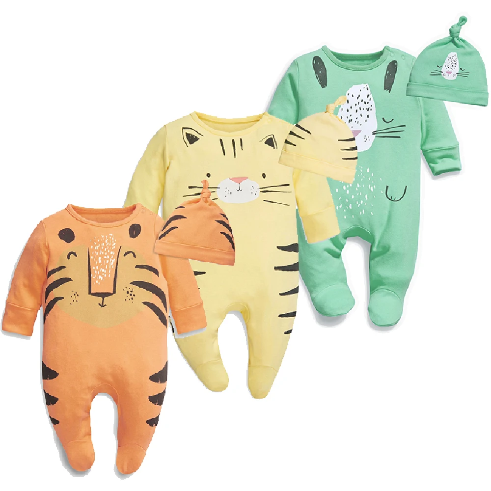 Baby Boys Girls Tiger Cat Lion Animals Cartoon Footed Jumpsuit Romper Onesies with Hat
Baby Boys Girls Tiger Cat Lion Animals Cartoon Footed Jumpsuit Romper Onesies with Hat