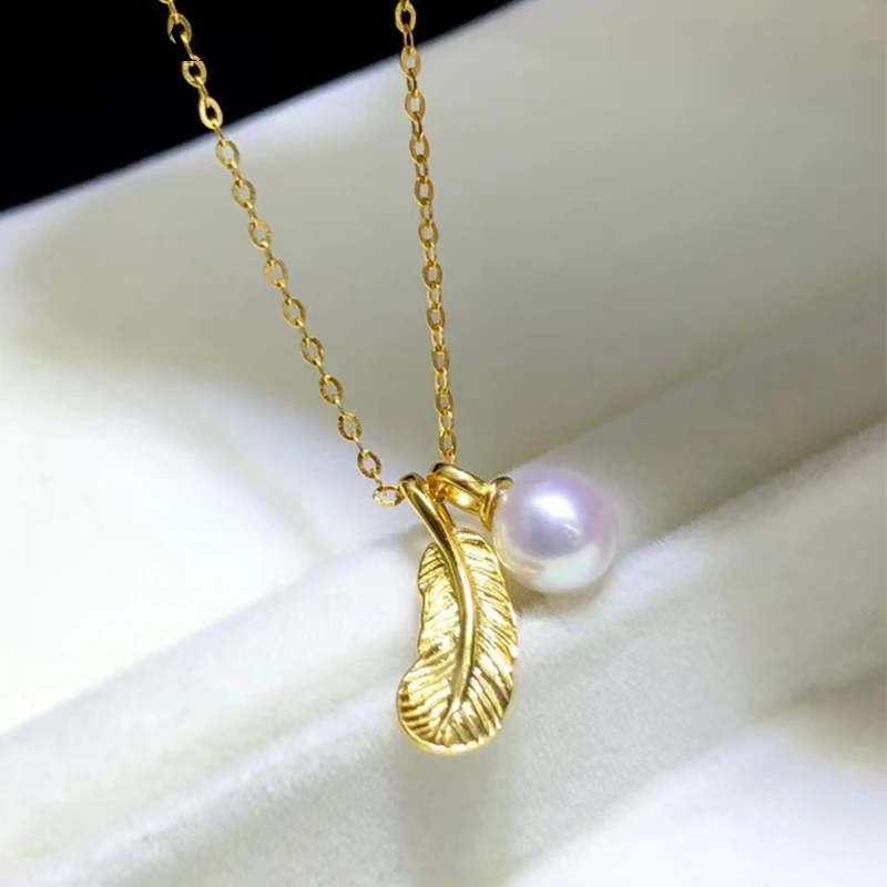 YIKALAISI 925 Sterling Silver Pendants Jewelry For Women 6-7mm Round Natural Freshwater Pearl Leaf Pendants Necklaces Wholesale
YIKALAISI 925 Sterling Silver Pendants Jewelry For Women 6-7mm Round Natural Freshwater Pearl Leaf Pendants Necklaces Wholesale