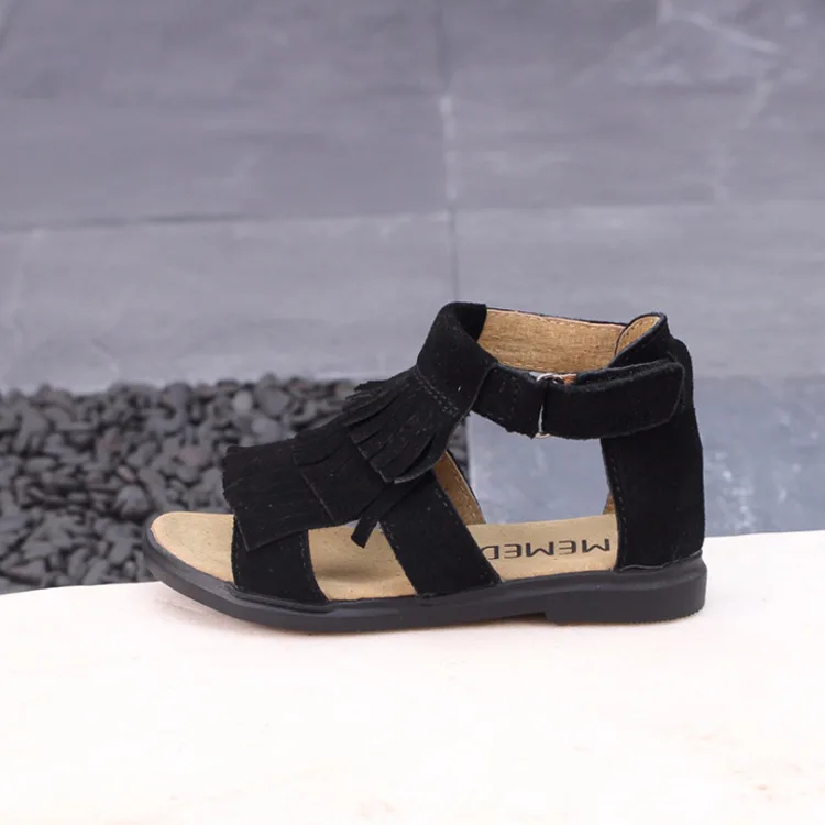 Summer Girls Genuine Leather Sandals Toddler Roman Princess Sandal Fashion Baby Soft Bottom Shoes Children Peep-toe | Мать и ребенок