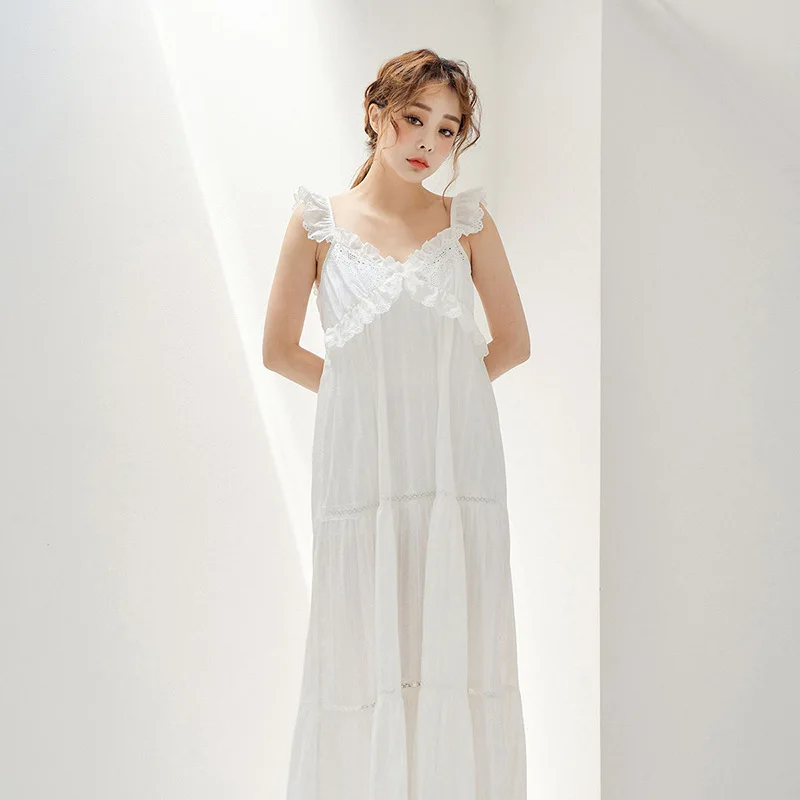 Nightdress Plus Size Lace Cotton Home Dress Lingerie Babydoll Nightgown Long White Princess Style Women Summer Night Dress T671
Nightdress Plus Size Lace Cotton Home Dress Lingerie Babydoll Nightgown Long White Princess Style Women Summer Night Dress T671