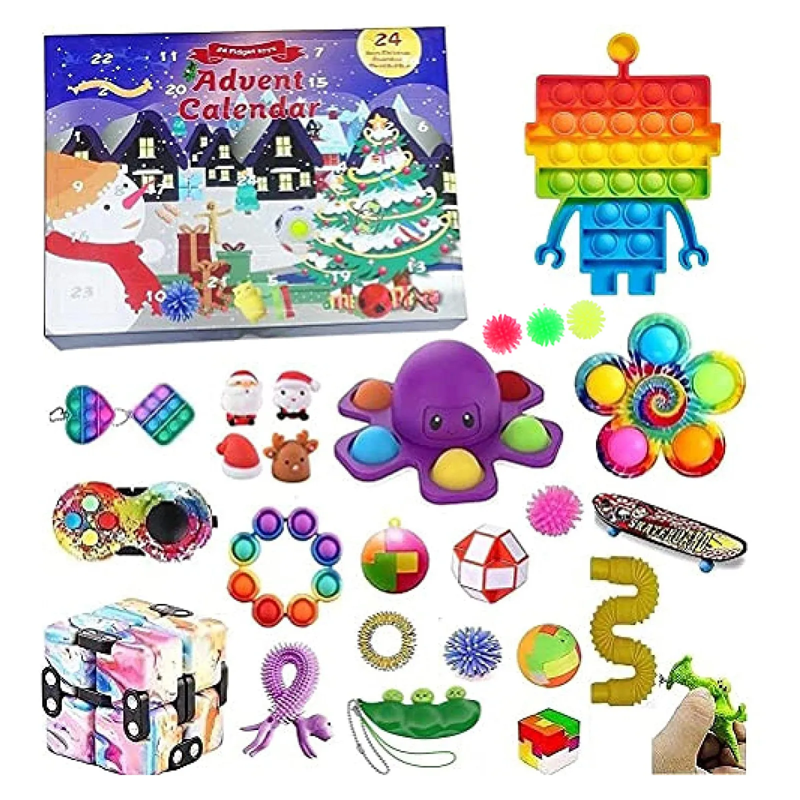 Hot!new Advent Calendar Christmas Toy For Kid Countdown Calendar 24 Days Christmas Toys Christmas Push Bubbles Toy Pack Gift
Hot!new Advent Calendar Christmas Toy For Kid Countdown Calendar 24 Days Christmas Toys Christmas Push Bubbles Toy Pack Gift