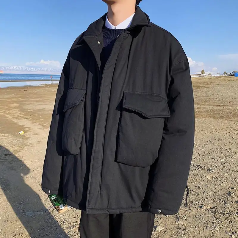 Luck A Boyfriend Style Parkas Solid Turn-down Collar Big Pockets All-match Loose Korean Harajuku Winter Coat Fashion Streetwear
Luck A Boyfriend Style Parkas Solid Turn-down Collar Big Pockets All-match Loose Korean Harajuku Winter Coat Fashion Streetwear