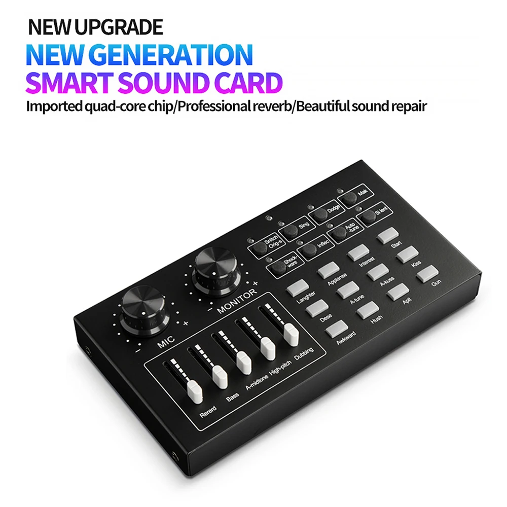 External USB Sound Card Stereo Mic Speaker Headset Microphone Broadcast Real-Time Sound Card Phone Computer USB Sound Card
External USB Sound Card Stereo Mic Speaker Headset Microphone Broadcast Real-Time Sound Card Phone Computer USB Sound Card