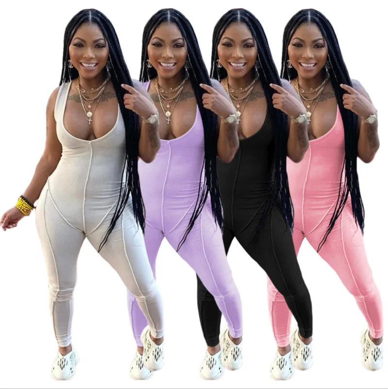 RStylish Women Solid Color U Neck Sleeveless Bodycon Streetwear Casual Ribbed Summer 2021 One Piece Jumpsuit
RStylish Women Solid Color U Neck Sleeveless Bodycon Streetwear Casual Ribbed Summer 2021 One Piece Jumpsuit