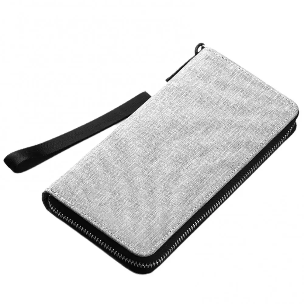 Fashion Men Solid Color Multi-slot Large Capacity Canvas Card Cash Wallet Zipper Business Handbag Wallet Purse
Fashion Men Solid Color Multi-slot Large Capacity Canvas Card Cash Wallet Zipper Business Handbag Wallet Purse