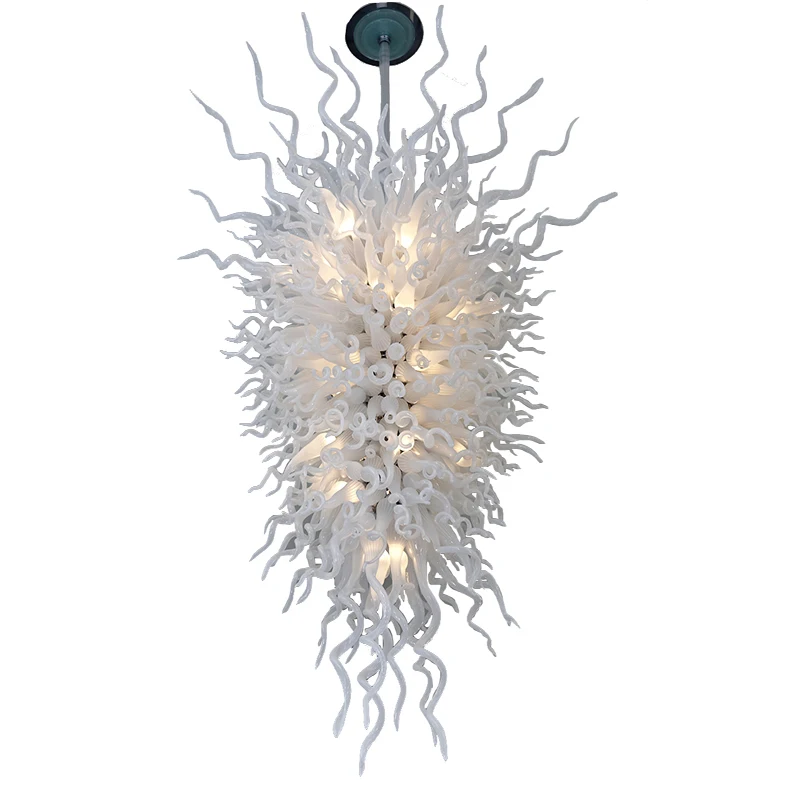 White Color Murano Custom Made Art Chandelier Lighting LED Hand Blown Glass Chandeliers for Furniture Living Room
White Color Murano Custom Made Art Chandelier Lighting LED Hand Blown Glass Chandeliers for Furniture Living Room