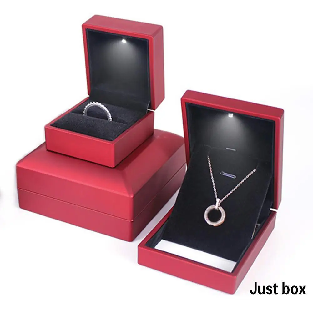 LED Lighted Jewelry Box Earring Ring Gift Box Wedding Engagement Ring Packaging Box Jewelry Display Holder Case
LED Lighted Jewelry Box Earring Ring Gift Box Wedding Engagement Ring Packaging Box Jewelry Display Holder Case