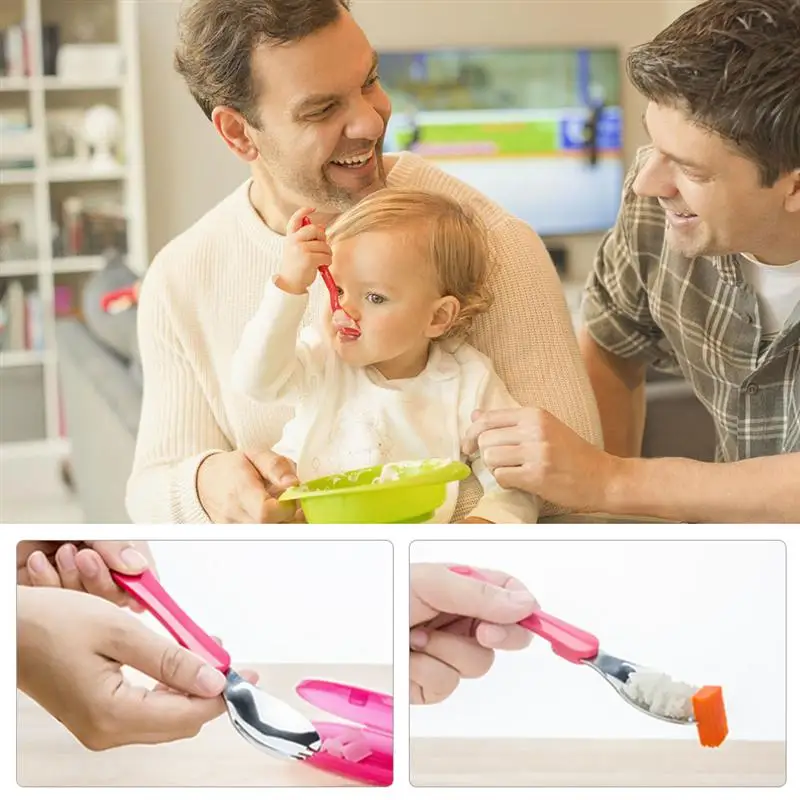 2Pcs Baby Dual-use Fork Spoon Portable Kids Cutlery Toddler Feeding Utensils
2Pcs Baby Dual-use Fork Spoon Portable Kids Cutlery Toddler Feeding Utensils