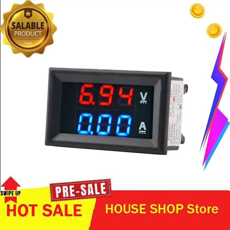 Mini Digital Voltmeter Ammeter DC 100V 10A Blue Red LED Amp Dual Digital Volt Meter Gauge ammeter voltimetro amperimetro
Mini Digital Voltmeter Ammeter DC 100V 10A Blue Red LED Amp Dual Digital Volt Meter Gauge ammeter voltimetro amperimetro