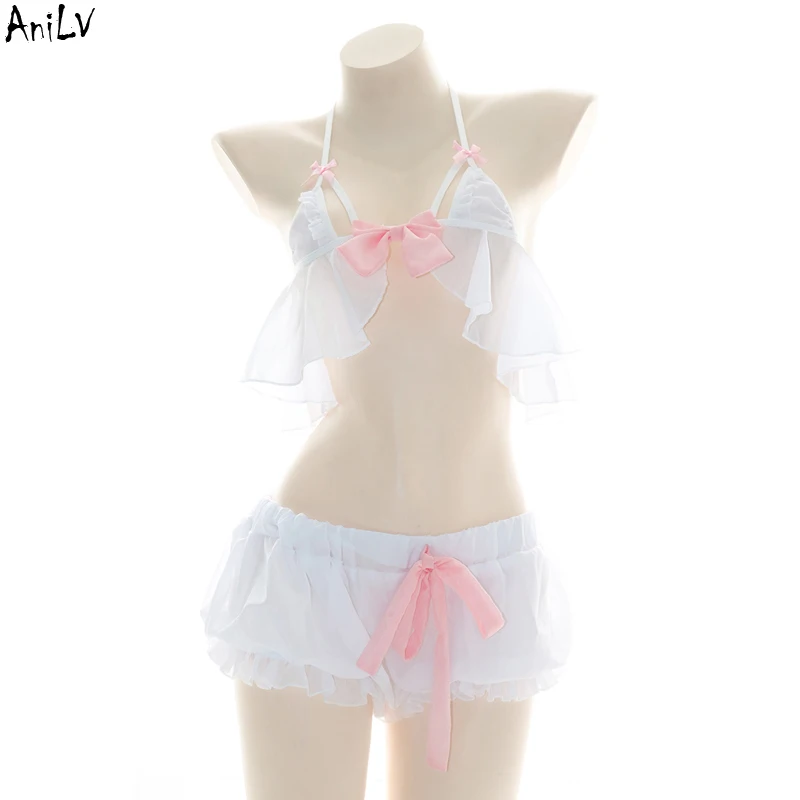 Женский шифоновый купальник-бикини AniLV, с оборками, для девочек
Женский шифоновый купальник-бикини AniLV, с оборками, для девочек