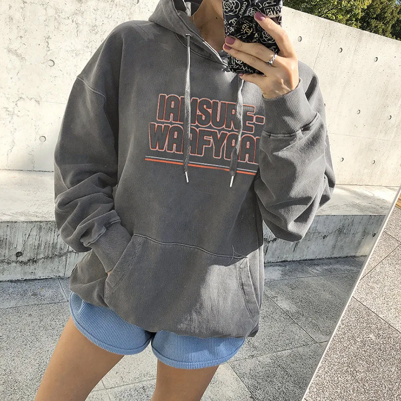 Vintage Gray Letter Print Hoodies Women Oversized Sweatshirts Autumn Winter Casual Loose Hoodie Sweat Shirts Femme Harajuku Tops
Vintage Gray Letter Print Hoodies Women Oversized Sweatshirts Autumn Winter Casual Loose Hoodie Sweat Shirts Femme Harajuku Tops