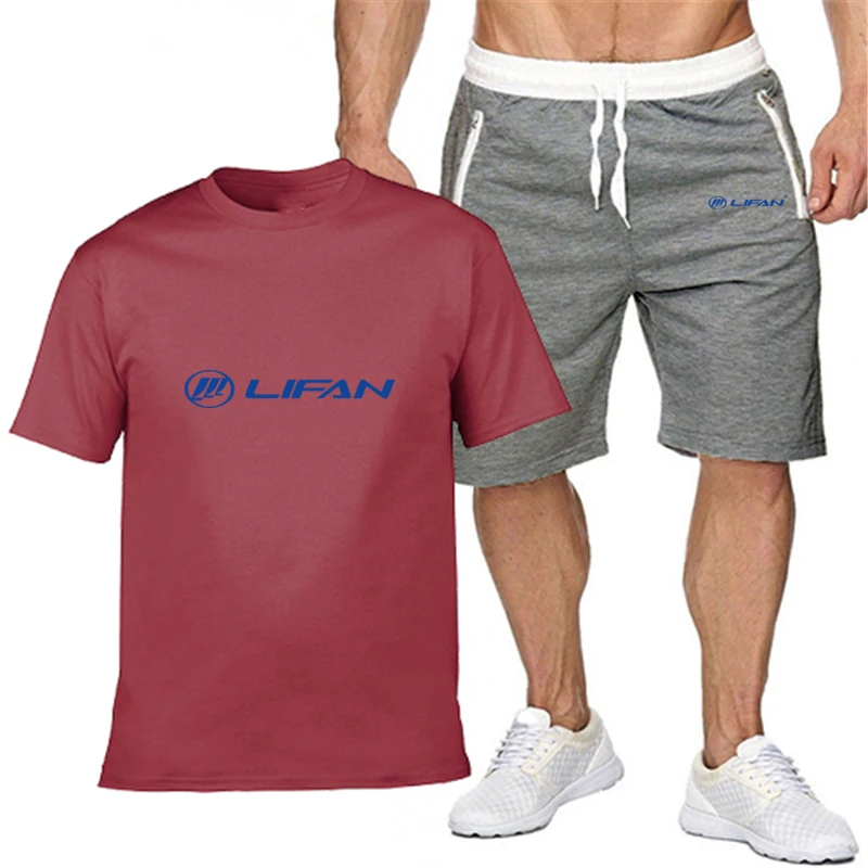 popular new LIFAN car logo printed pure cotton men's T-shirt + Sports Shorts Set high quality pures T shirt sport running
popular new LIFAN car logo printed pure cotton men's T-shirt + Sports Shorts Set high quality pures T shirt sport running