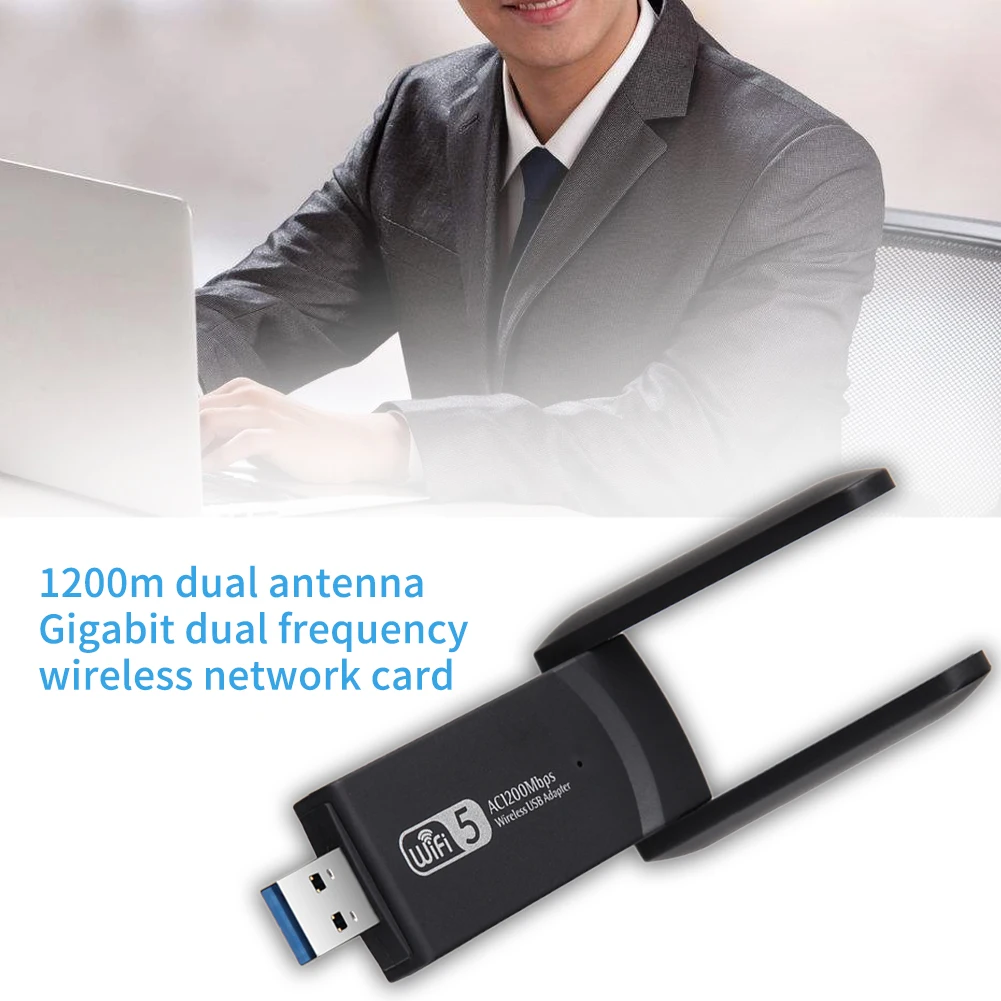 1200M Wlan Receiver External Wifi Adapter USB 3.0 Fast Speed Dual Band Stable Signal Network Card With Antenna Dongle Mini
1200M Wlan Receiver External Wifi Adapter USB 3.0 Fast Speed Dual Band Stable Signal Network Card With Antenna Dongle Mini