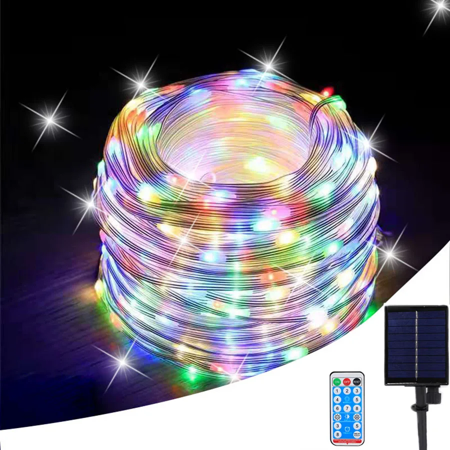 New 10/20/30/50M Solar Clear PVC Wire Christmas Light Garden Patio Fence Decor String Light 8 Lighting Modes Fairy Garland Light
New 10/20/30/50M Solar Clear PVC Wire Christmas Light Garden Patio Fence Decor String Light 8 Lighting Modes Fairy Garland Light