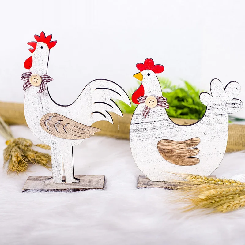 Easter Decoration Wooden Cock Hen Shapes for Home Ornaments Easter Decorations for Home Children Gifts
Easter Decoration Wooden Cock Hen Shapes for Home Ornaments Easter Decorations for Home Children Gifts