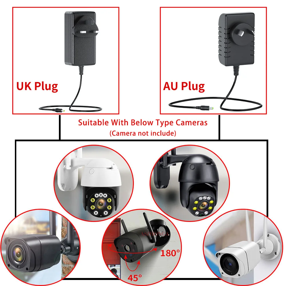 TAINOSAN AC 100-240V To DC 12V 2A CCTV UK AU Power Supply Adapter Use For CamHi 5X Optical ZOOM IP Camera
TAINOSAN AC 100-240V To DC 12V 2A CCTV UK AU Power Supply Adapter Use For CamHi 5X Optical ZOOM IP Camera