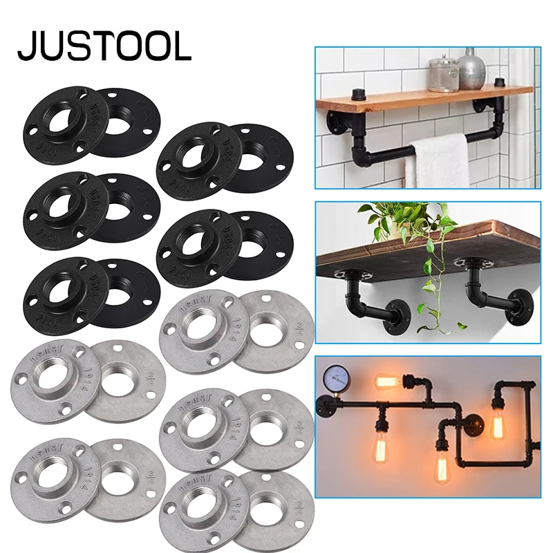 JUSTOOL 10Pcs Malleable Flange Aluminum Alloy Pipe Fittings Wall Floor Flange 3/4" BSP Rusty Industrial For Hanging Rack Shelves
JUSTOOL 10Pcs Malleable Flange Aluminum Alloy Pipe Fittings Wall Floor Flange 3/4" BSP Rusty Industrial For Hanging Rack Shelves
