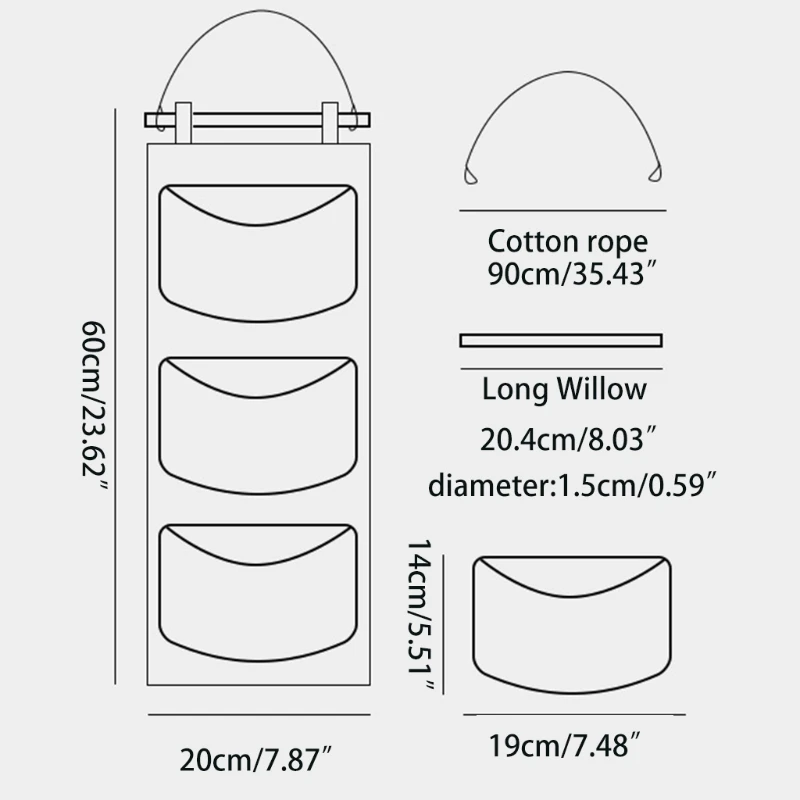 2 Pieces Multifunctional Linen Cotton Wall Storage 3 Pockets On-Door Finishing Organizers Suitable For Room Bathroom
2 Pieces Multifunctional Linen Cotton Wall Storage 3 Pockets On-Door Finishing Organizers Suitable For Room Bathroom