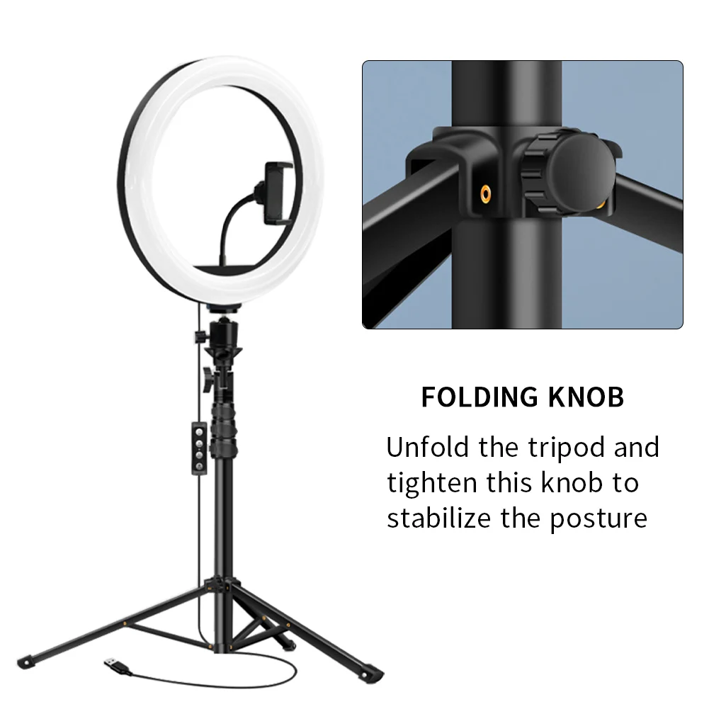 MultiFuntional Ring Light With Tripod Stand Phone Holder Photography Live Stream Video LED Lamp
MultiFuntional Ring Light With Tripod Stand Phone Holder Photography Live Stream Video LED Lamp
