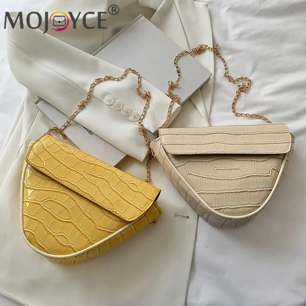 Fashion Women Shoulder Bag Alligator Pattern Pure Color Triangle Handbags Chain Design Luxury Hand Bag Female Travel
Fashion Women Shoulder Bag Alligator Pattern Pure Color Triangle Handbags Chain Design Luxury Hand Bag Female Travel