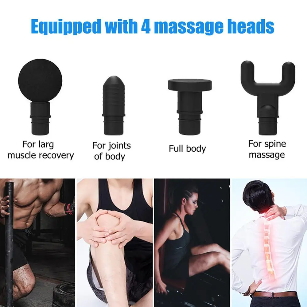 Powerful Percussion Massager Gun Quiet 4 Massage Heads Provides Full Body Relief for Muscle Pain Tension Body Shaping
Powerful Percussion Massager Gun Quiet 4 Massage Heads Provides Full Body Relief for Muscle Pain Tension Body Shaping