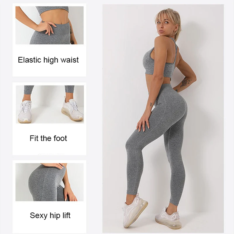 Seamless yoga suit women Workout Sets 2PCS Yoga Fitness Sports set Exercise Sportswear fitness sets Legging Crop Top bra Gym
Seamless yoga suit women Workout Sets 2PCS Yoga Fitness Sports set Exercise Sportswear fitness sets Legging Crop Top bra Gym