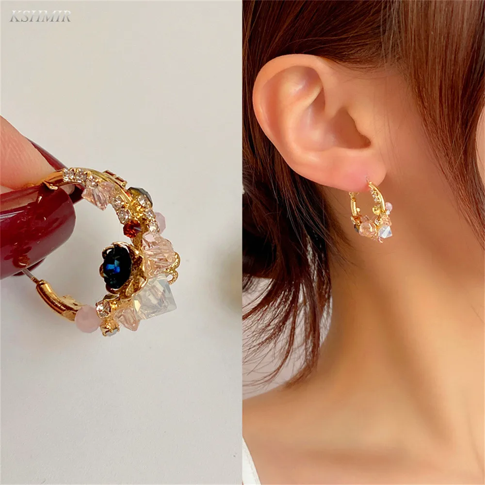 2021 New Fresh Crystal Flowers Temperament Drop Earrings Fashion Geometric Circular Trend Senior Women Earrings Jewelry
2021 New Fresh Crystal Flowers Temperament Drop Earrings Fashion Geometric Circular Trend Senior Women Earrings Jewelry