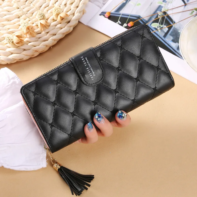 New Women Leather Long Wallet Fashion Luxury Designer Clutch Solid Color Classic Female Handbag Ladies Zipper Buckle Coin Pocket
New Women Leather Long Wallet Fashion Luxury Designer Clutch Solid Color Classic Female Handbag Ladies Zipper Buckle Coin Pocket