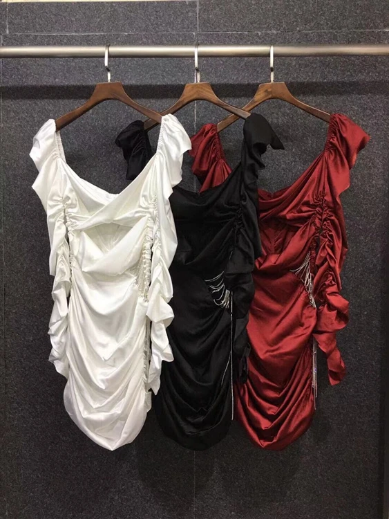 Женское платье с квадратным воротником, однотонное платье с длинными рукавами, со складками и бриллиантами, 2021
Женское платье с квадратным воротником, однотонное платье с длинными рукавами, со складками и бриллиантами, 2021