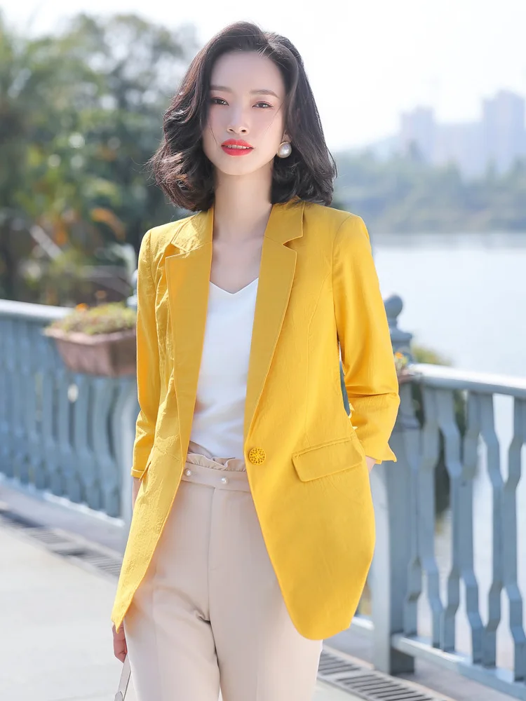 Streetwear Elegant Office Lady Blazer Slim Spring Summer Coats Vintage Fashion Women Basic Jackets Veste Femme Jackets EH50BL
Streetwear Elegant Office Lady Blazer Slim Spring Summer Coats Vintage Fashion Women Basic Jackets Veste Femme Jackets EH50BL