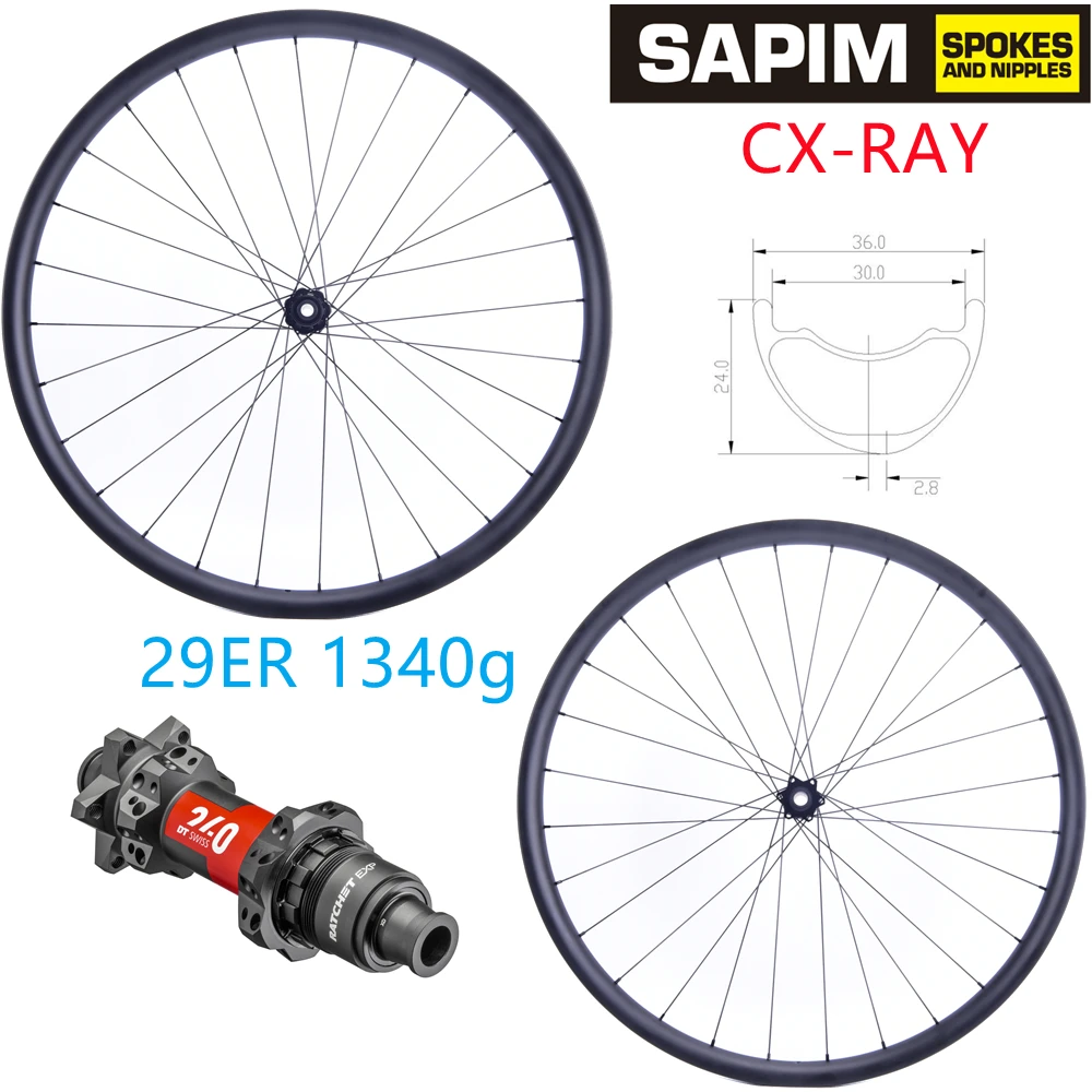 

29er MTB Wheels Super Light DT Swiss 240 MTB Hub Mountain Bike Carbon Wheel Tubeless Ready XC Wheelset Hookless