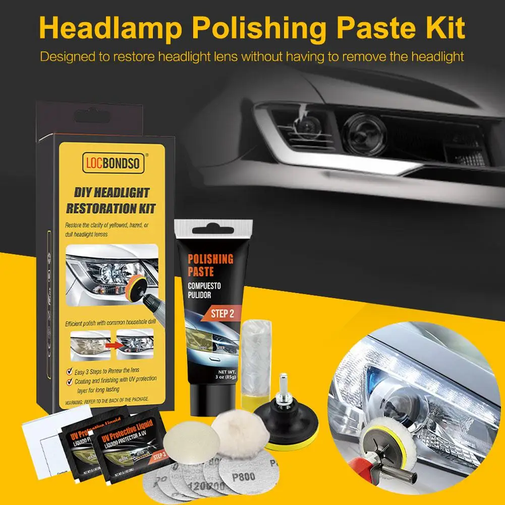 Car Headlight Repair Car Headlight Restoration Kit Polish Headlamp Paste Brightener DIY For Head Lamp Lenses Refurbishment
Car Headlight Repair Car Headlight Restoration Kit Polish Headlamp Paste Brightener DIY For Head Lamp Lenses Refurbishment