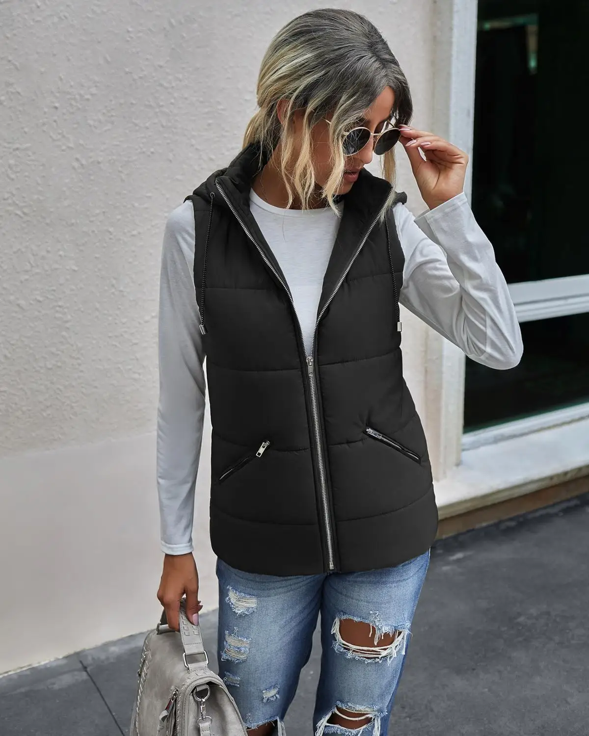 Autumn Winter Sleeveless Hooded Vests Women Zipper Pocket Decor Keep Warm Thick Casual Slim Padded Jacket Streetwear Femme
Autumn Winter Sleeveless Hooded Vests Women Zipper Pocket Decor Keep Warm Thick Casual Slim Padded Jacket Streetwear Femme