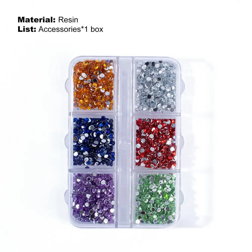 6Grids/Box Nail Art Rhinestone Flat Back Non-Drop Japanese Style Clear Colorful Flat Bottom DIY Nail Art 3D Decor for Manicure
6Grids/Box Nail Art Rhinestone Flat Back Non-Drop Japanese Style Clear Colorful Flat Bottom DIY Nail Art 3D Decor for Manicure