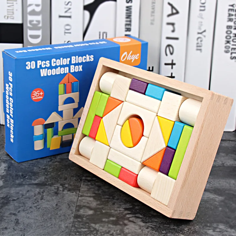 High-quality wooden 30-piece colorful wooden box wooden blocks children's educational large building block toys
High-quality wooden 30-piece colorful wooden box wooden blocks children's educational large building block toys