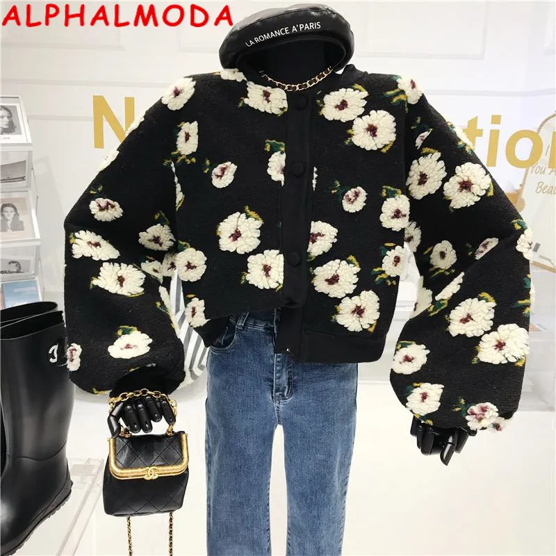 ALPHALMODA Sweet Retro Three-dimensional Flower Short Coat Female 2020 Autumn New Design Heavy Work Trendy Women Quality Sweater
ALPHALMODA Sweet Retro Three-dimensional Flower Short Coat Female 2020 Autumn New Design Heavy Work Trendy Women Quality Sweater