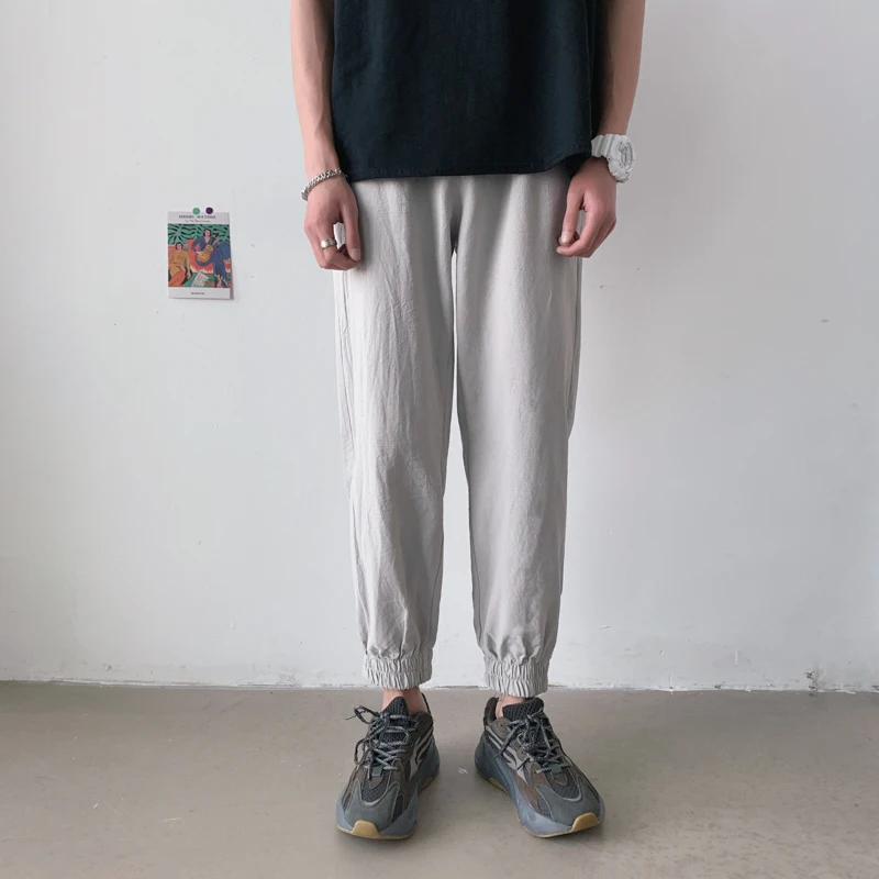 Summer solid color leggings men's Korean loose trend ankle-length pants versatile casual pants thin student sports pants
Summer solid color leggings men's Korean loose trend ankle-length pants versatile casual pants thin student sports pants