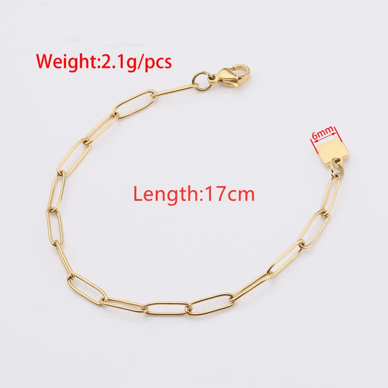 Oval Link Chain Bracelet Gold Color Stainless Steel Rectangle Link Cable Dainty Women Girls Layering Jewelry
Oval Link Chain Bracelet Gold Color Stainless Steel Rectangle Link Cable Dainty Women Girls Layering Jewelry