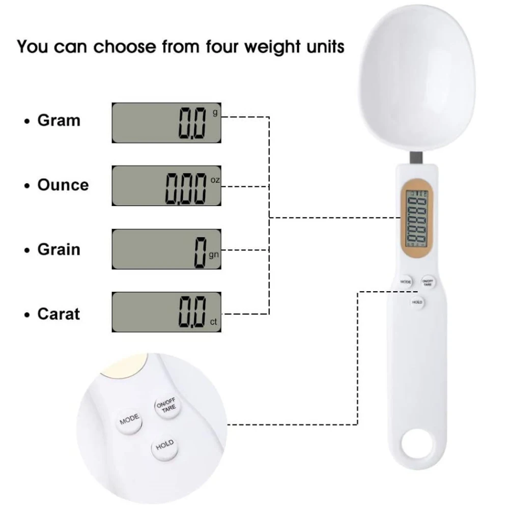 1PC Electronic Measuring Spoon Portable Digital Food Scale Spice Baby Milk Powder Sugar Weighing Tool for Kitchen Cooking
1PC Electronic Measuring Spoon Portable Digital Food Scale Spice Baby Milk Powder Sugar Weighing Tool for Kitchen Cooking