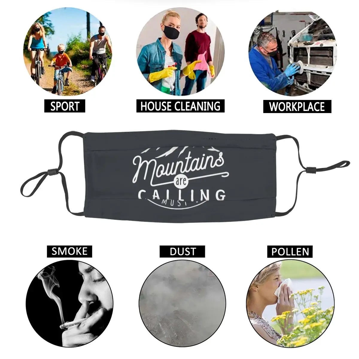 The Mountains Are Calling I Must Go Hiking Face Mask Printed Anti-Dustproof Mask Protection Mask Respirator Muffle
The Mountains Are Calling I Must Go Hiking Face Mask Printed Anti-Dustproof Mask Protection Mask Respirator Muffle