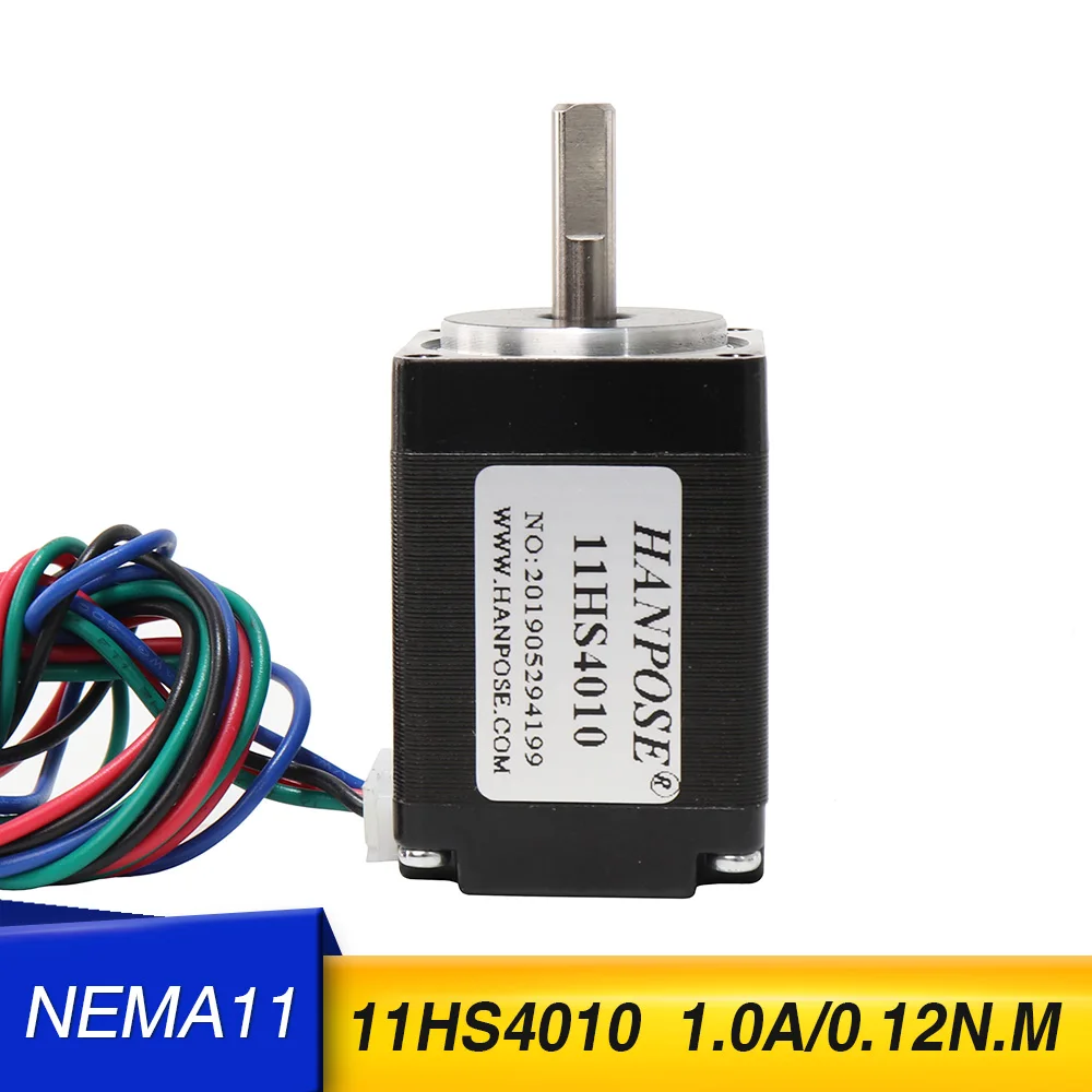 Шаговый двигатель NEMA11 11HS4010 1.0A 0.12N.m 1,8 градусов 4 провода 28 шаговый двигатель для оборудования для монитора 3D-принтера с ЧПУ
Шаговый двигатель NEMA11 11HS4010 1.0A 0.12N.m 1,8 градусов 4 провода 28 шаговый двигатель для оборудования для монитора 3D-принтера с ЧПУ