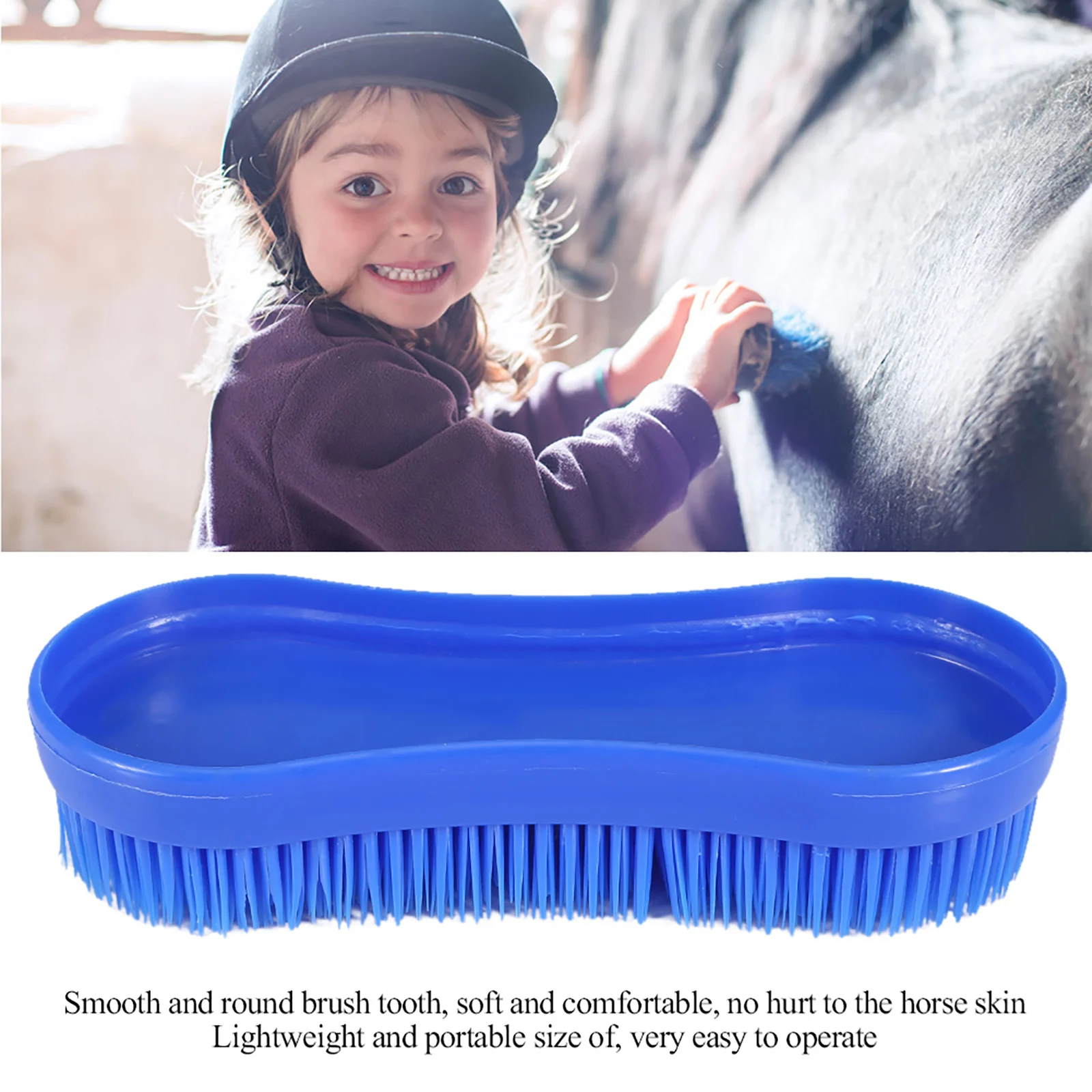 Professional Horse Cleaning Grooming Silicone Brush Equestrian Massage Tool 
Professional Horse Cleaning Grooming Silicone Brush Equestrian Massage Tool