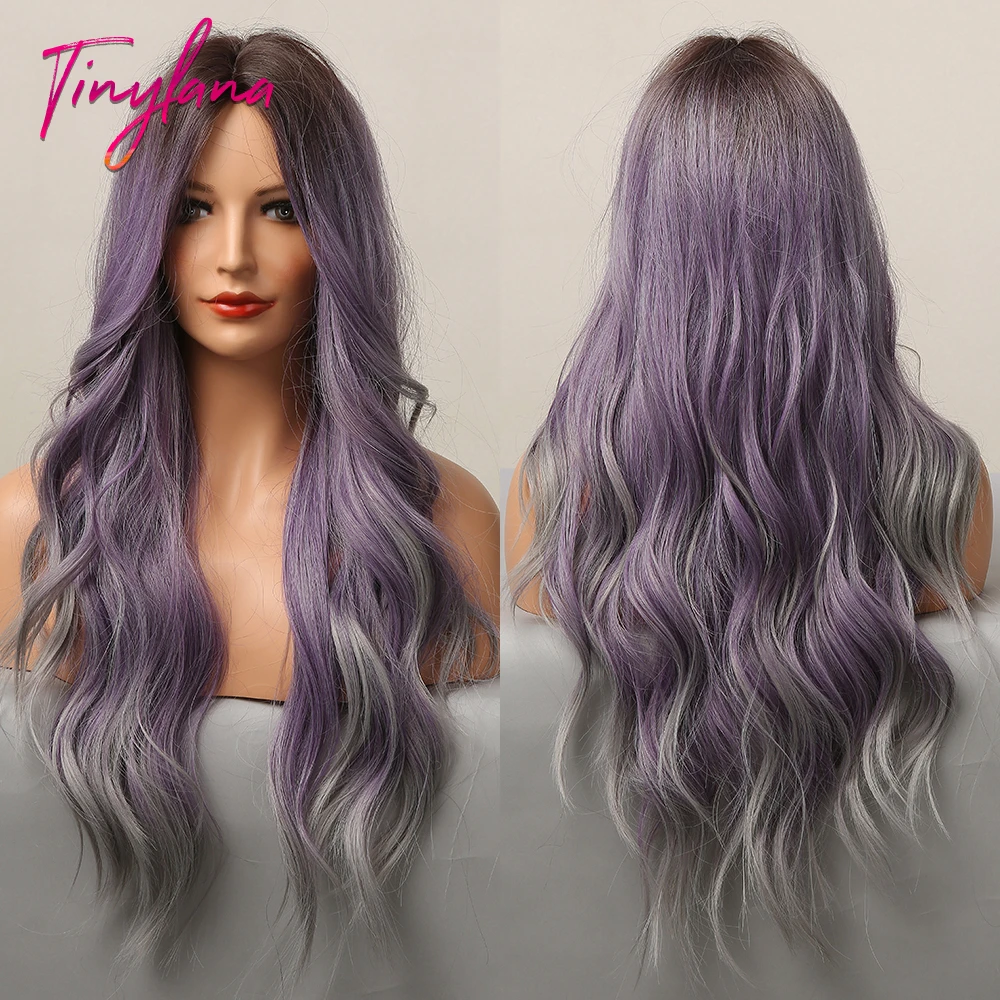 TINY LANA Long Wave Synthetic Wigs Middle Part Ombre Red Brown Wigs For Black White Women Cosplay Party Use Heat Resistant Fiber
TINY LANA Long Wave Synthetic Wigs Middle Part Ombre Red Brown Wigs For Black White Women Cosplay Party Use Heat Resistant Fiber