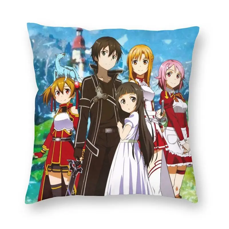Sword Art Online Подушка с персонажами чехол для дивана, домашняя декоративная квадратная наволочка 40x40
Sword Art Online Подушка с персонажами чехол для дивана, домашняя декоративная квадратная наволочка 40x40