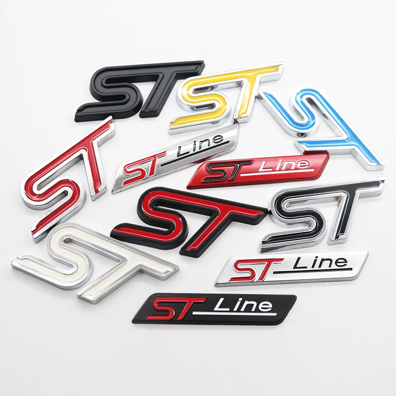 1 шт. 3D ST линия Передняя Эмблема гриля металлический логотип автомобиля боковой